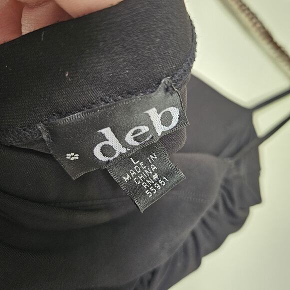 Vtg Y2K 90s Deb Strapless Mini Dress Size L Blue Sequin Bodycon Party HOCO Club - Picture 7 of 11